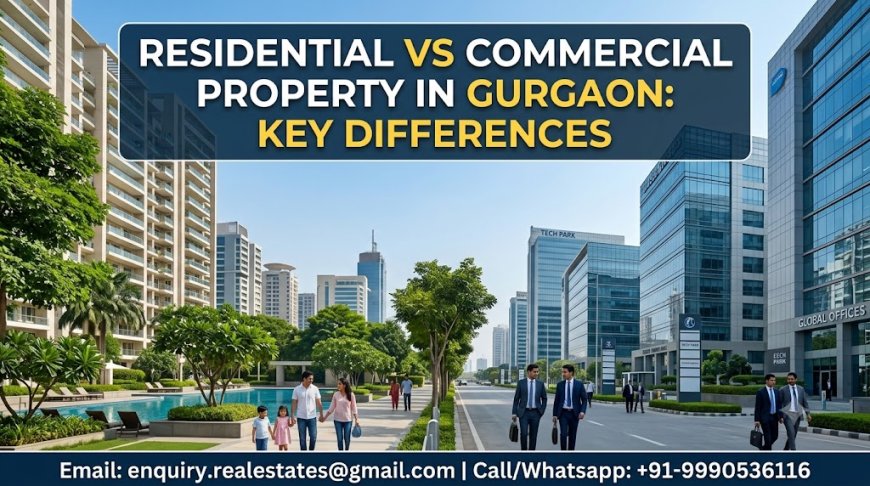 Residential vs Commercial Property in Gurgaon: Key Differences
